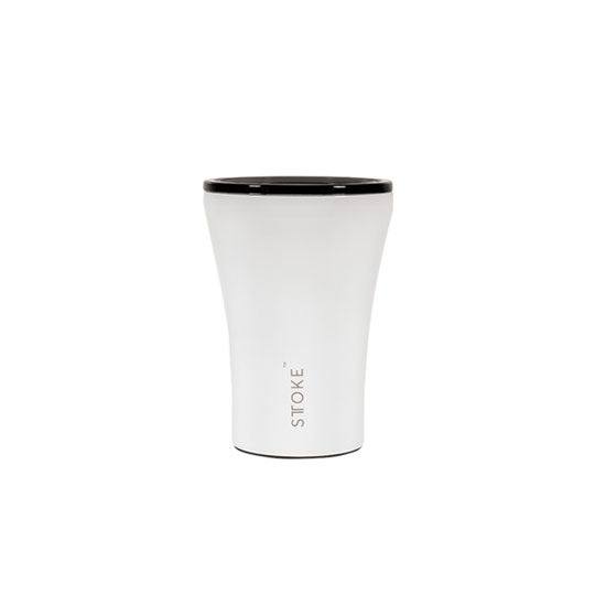 Sttoke Reusable Coffee Cup 8oz - White